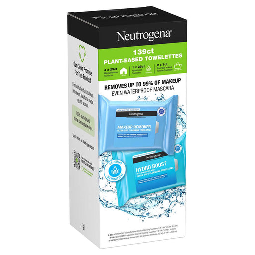 Neutrogena Makeup Remover and Hydro Boost Ultra-Soft Cleansing Towelettes, 139 ct ) | Home Deliveries