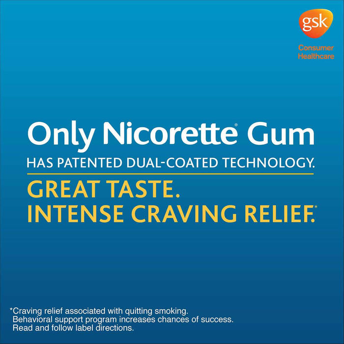 Nicorette Quit Smoking Aid 2mg. or 4mg., White Ice Mint Gum 200 Pieces - Home Deliveries