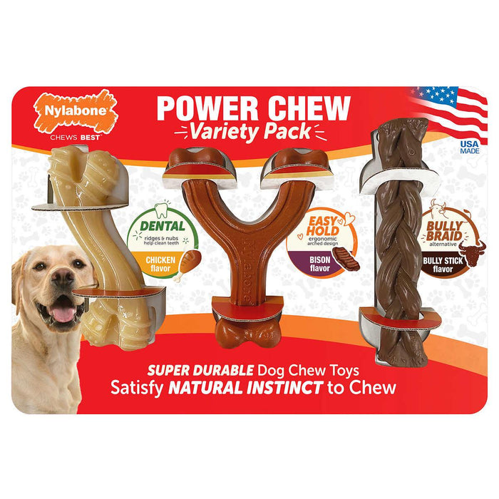 Nylabone Variety Power Chew Toy, 3-count ) | Home Deliveries