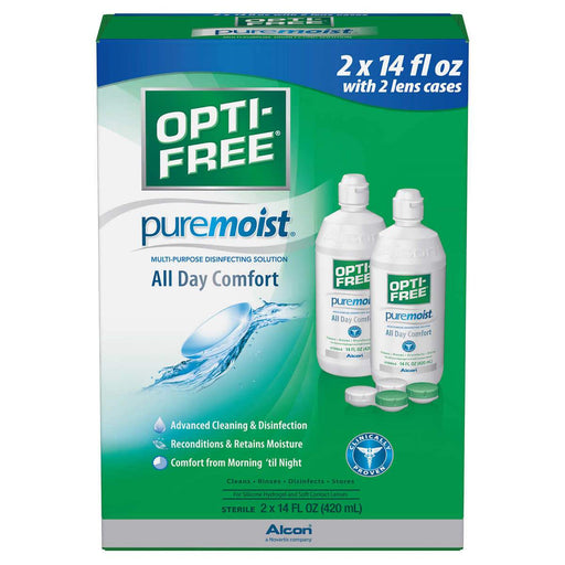 OPTI-FREE PureMoist Multi-Purpose Solution, 28 Ounces - Home Deliveries