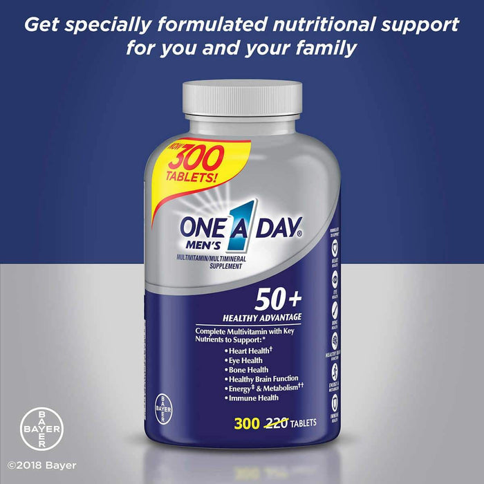 One A Day Men's 50+ Healthy Advantage Multivitamin, 300 Tablets - Home Deliveries