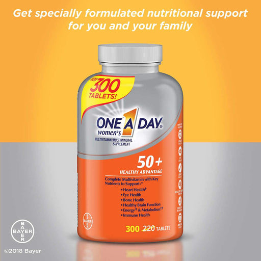 One A Day Women's 50+ Healthy Advantage Multivitamin, 300 Tablets - Home Deliveries