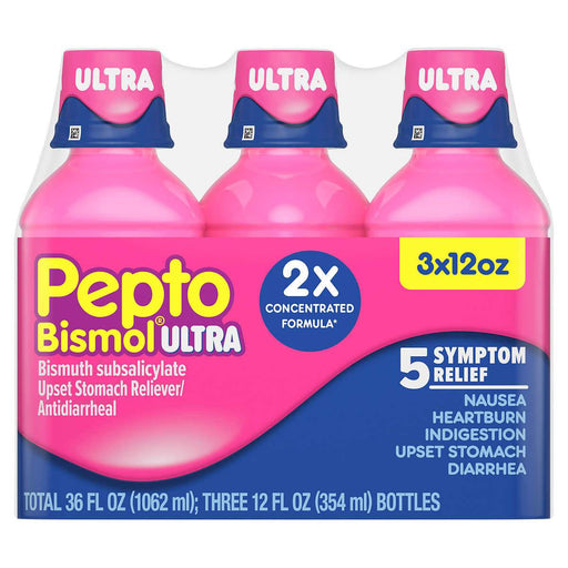 Pepto Bismol Ultra, 5 Symptom Digestive Relief Liquid, 36 Ounces - Home Deliveries