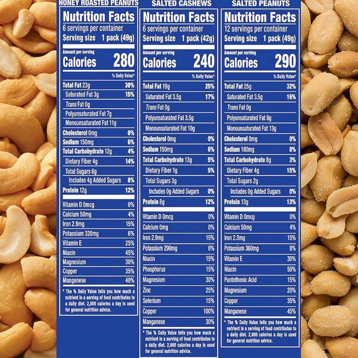 Planters, Cashew and Peanut, Variety Pack, 24-count