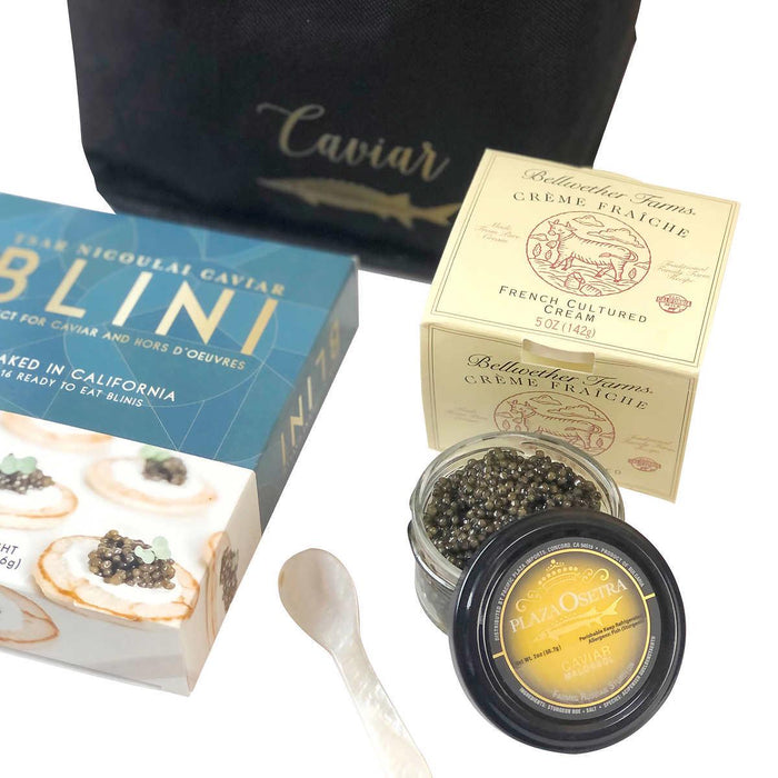 Plaza Osetra Farmed Bulgarian Sturgeon Caviar, 2 oz Gift Set