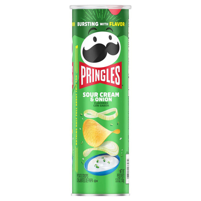 Pringles Potato Chips, Sour Cream and Onion, 5.57 oz, 14-count