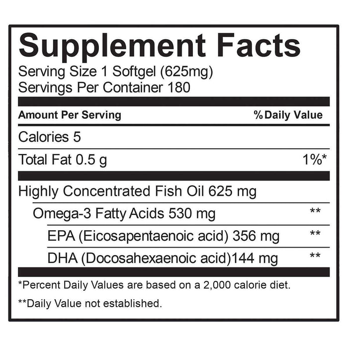 Pure Alaska Omega-3 500 mg. EPA+DHA, 180 Softgels - Home Deliveries