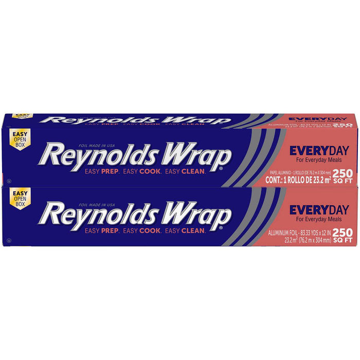 Reynolds Wrap Aluminum Foil, 12 in x 83.33 yds, 2-count
