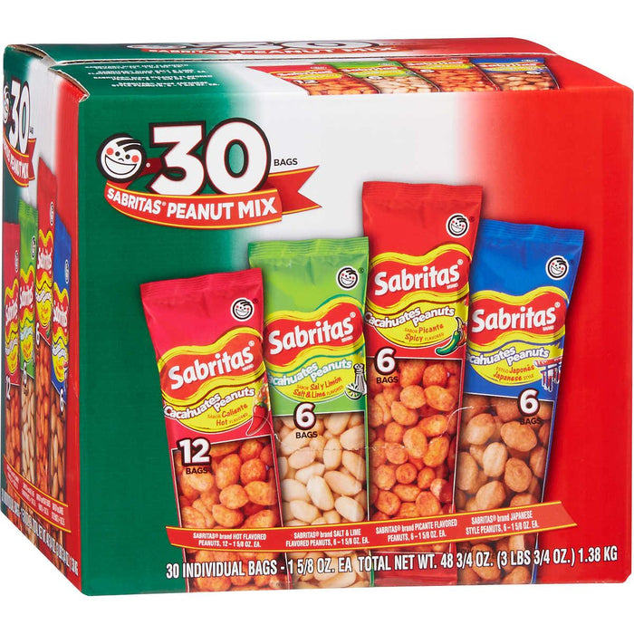 Sabritas Peanuts, Variety Pack, 1.625 oz, 30-count ) | Home Deliveries