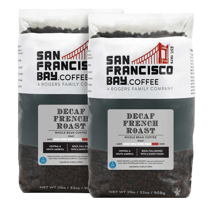 San Francisco Bay Decaf French Roast Whole Bean Coffee 2 lb, 2-pack ) | Home Deliveries