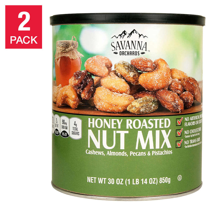 Savanna Orchards Honey Roasted Nut and Pistachios 30 oz, 2-pack ) | Home Deliveries