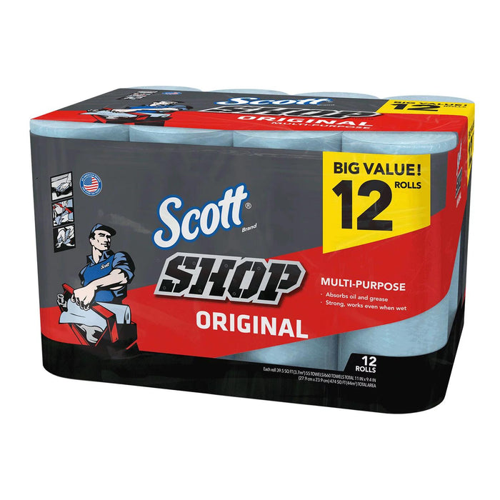 Scott Shop Towels Original (55 sheets/roll, 12 rolls)