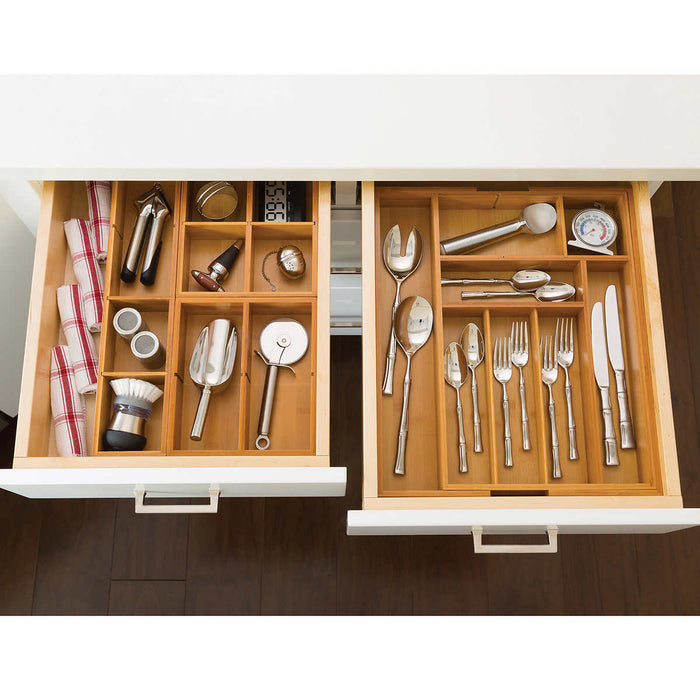 Seville Classics 4-piece Bamboo Expandable Drawer Organizer ) | Home Deliveries