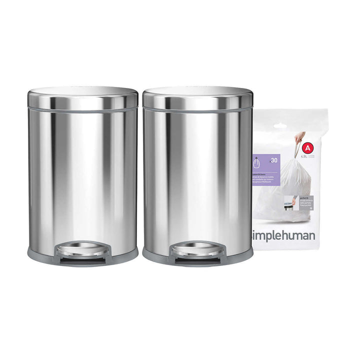 Lot of 3 Code Q 20 Ct SIMPLEHUMAN Custom Fit Trash Bag Can 60 Liners Refill  Size