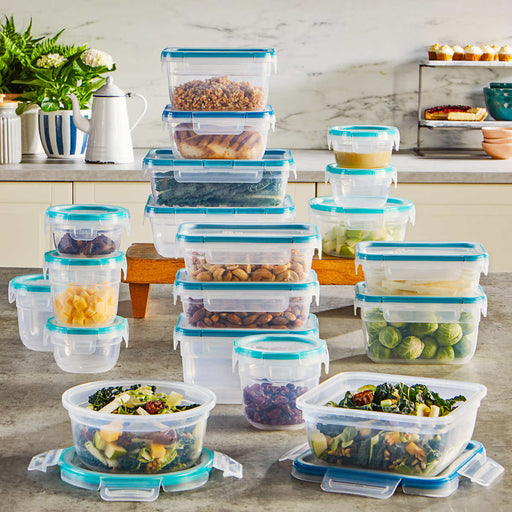 Snapware 18-piece Pyrex Glass Food Storage Set (Purple & Blue)