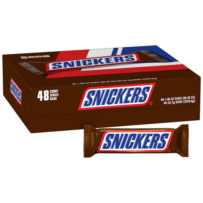 Snickers Full Size Candy Chocolate Bar - 1,86 oz Bar Cote dIvoire