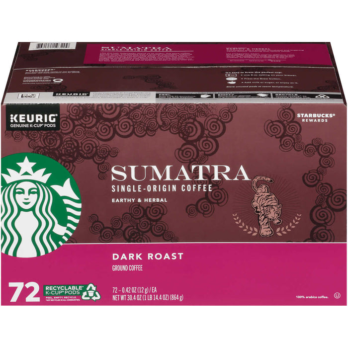 Starbucks Coffee Single Origin Sumatra Dark Roast K-cup, 72-count ) | Home Deliveries