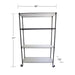 TRINITY 4-Tier Wire Shelving Rack, 48” x 18” x 72”, NSF, Includes Wheels and Liners, Black ) | Home Deliveries