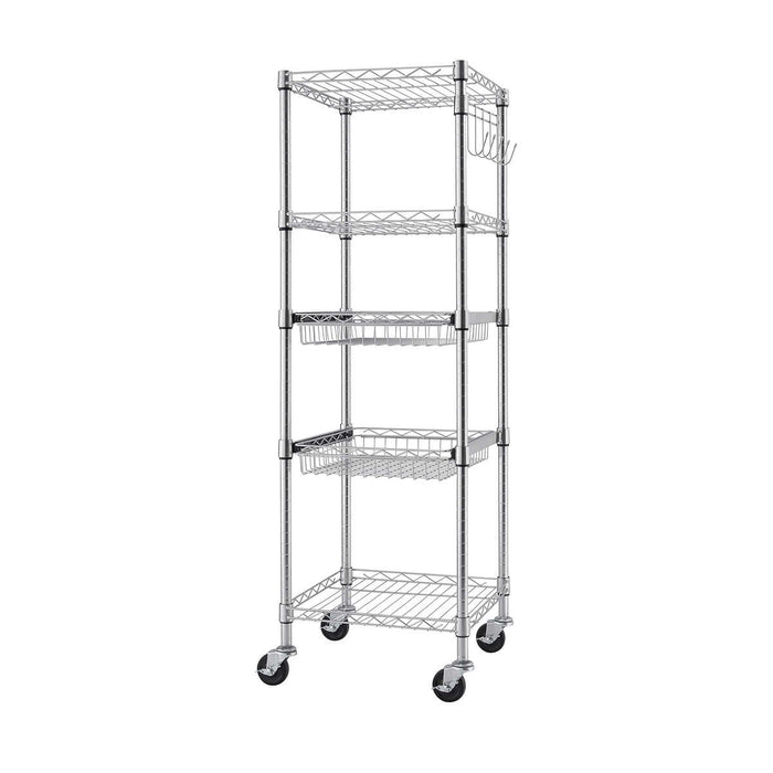TRINITY EcoStorage 5-Tier NSF Certified Square Rack with Wheels ) | Home Deliveries