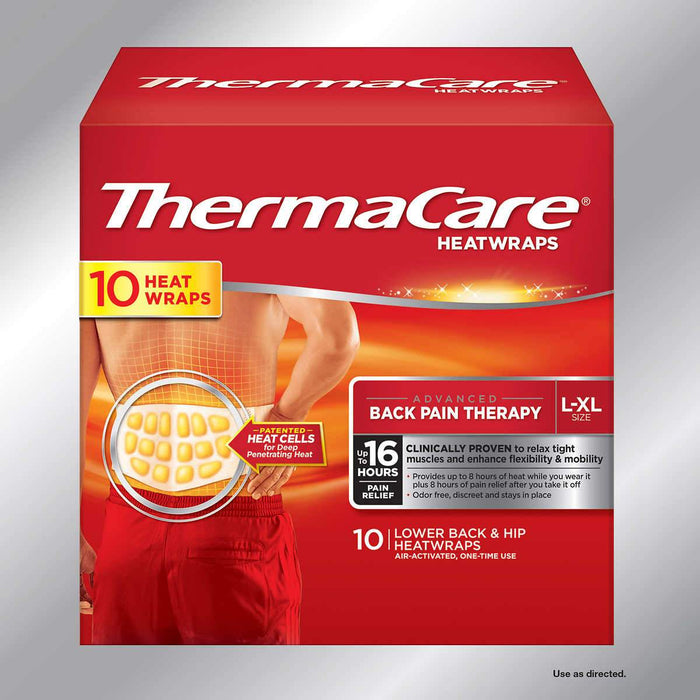 ThermaCare Lower Back and Hip L/XL, 10 HeatWraps - Home Deliveries
