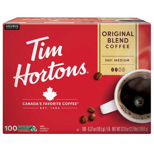 Tim Hortons Coffee Original Blend K-Cup Pod, 100-count ) | Home Deliveries