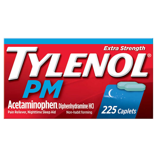 Tylenol PM Extra Strength, 225 Caplets ) | Home Deliv