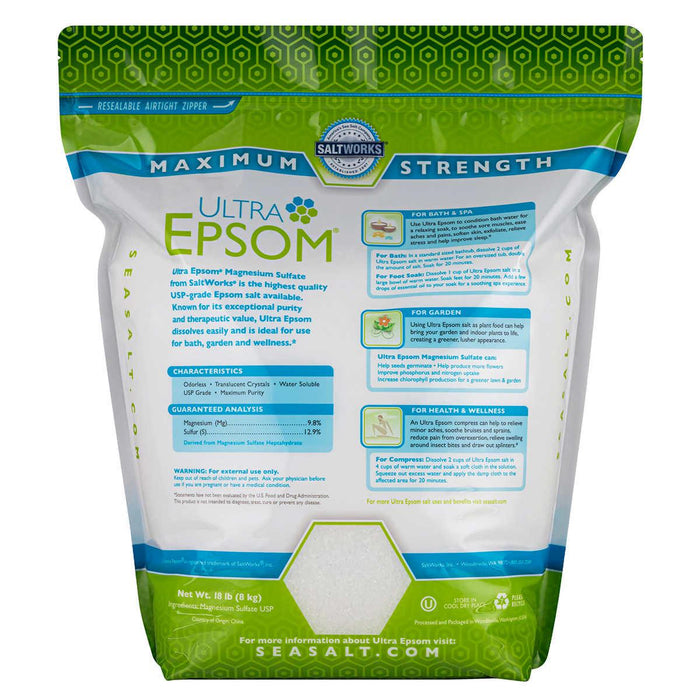 Ultra Epsom Unscented Bath Salt, 18 Pound Bag ) | Home Deliveries