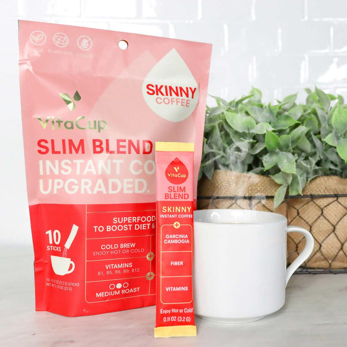 VitaCup Slim Instant Coffee Packets, Boost Diet & Metabolism, 30