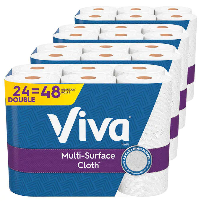 Viva Multi-Surface Cloth Paper Towels, 2-Ply, 110 Sheets, 24-count