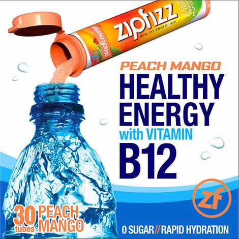 Zipfizz Healthy Energy Drink Mix, 30 Tubes - Select Flavor