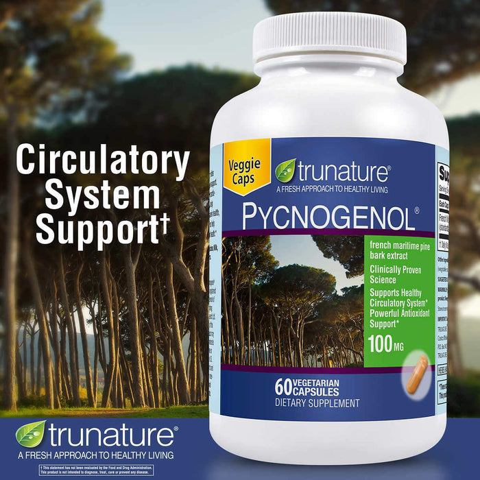 trunature Pycnogenol 100 mg., 60 Vegetarian Capsules - Home Deliveries