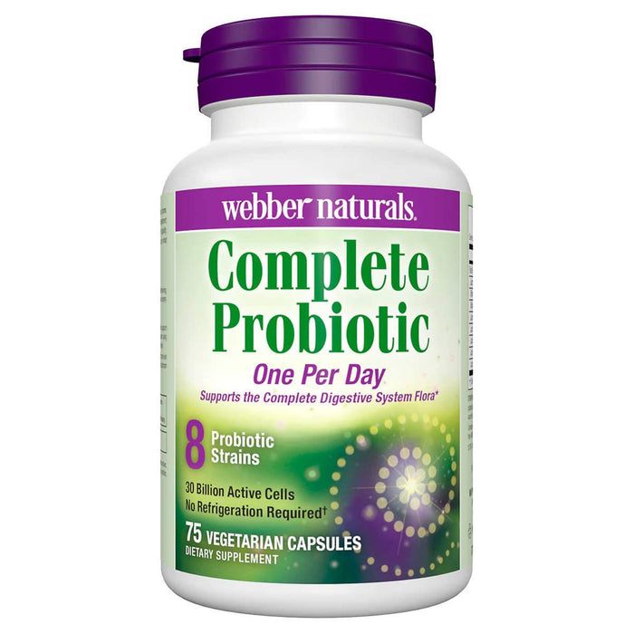 webber naturals Complete Probiotic, 75 Vegetarian Capsules - Home Deliveries