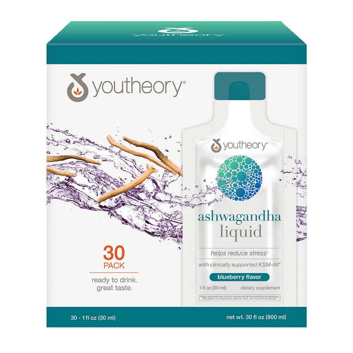 youtheory Ashwagandha 500 mg, Blueberry Flavor, 30 Packets ) | Home Deliveries